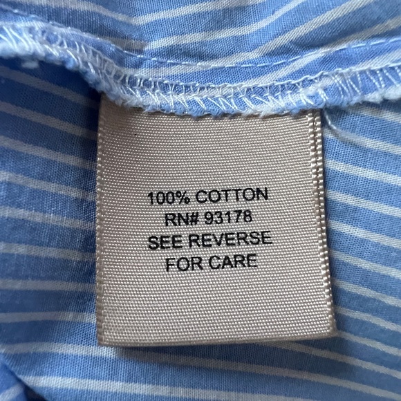 Philosophy blue White Stripe Dress with ruffles, size PXL - Picture 12 of 12